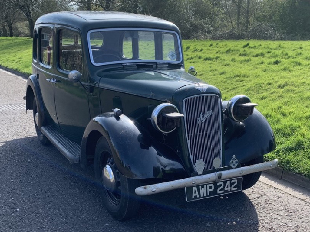 Black wedding car